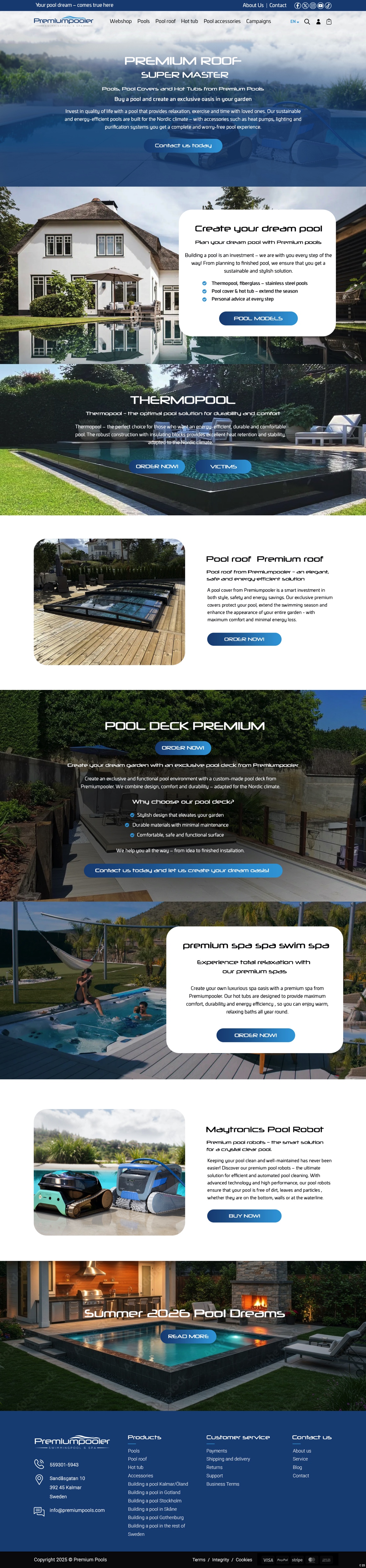 Web Design by pb for PLATINUMPOOLS | Design #36389575