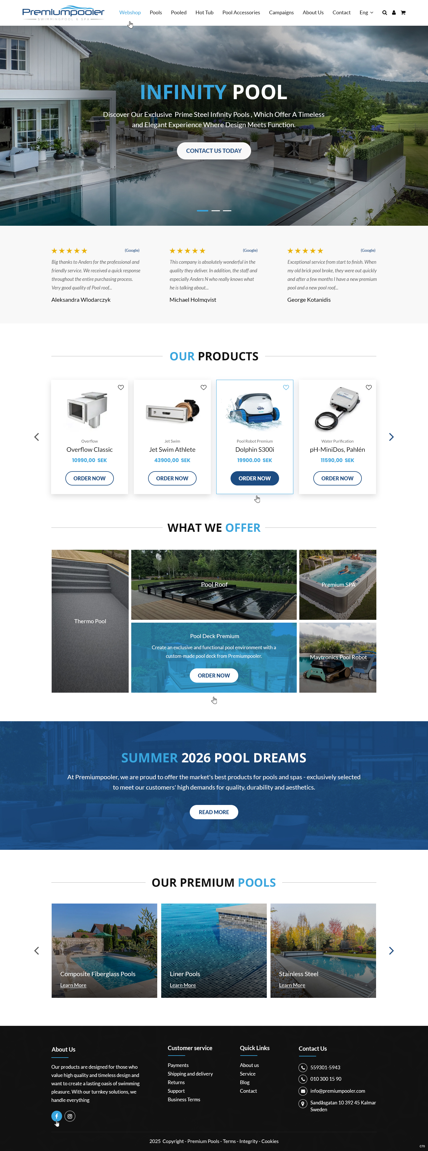 Web Design by pb for PLATINUMPOOLS | Design #36389576