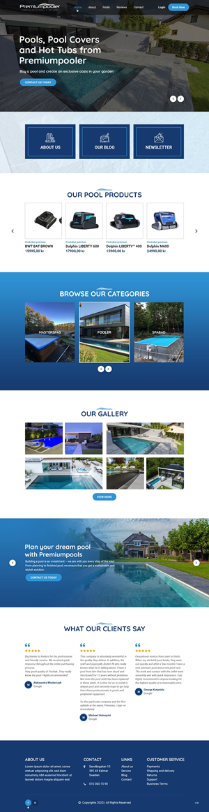 Web Design by pb for PLATINUMPOOLS | Design: #36389578
