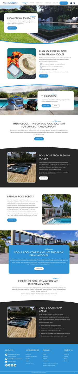 Web Design by pb for PLATINUMPOOLS | Design: #36389586