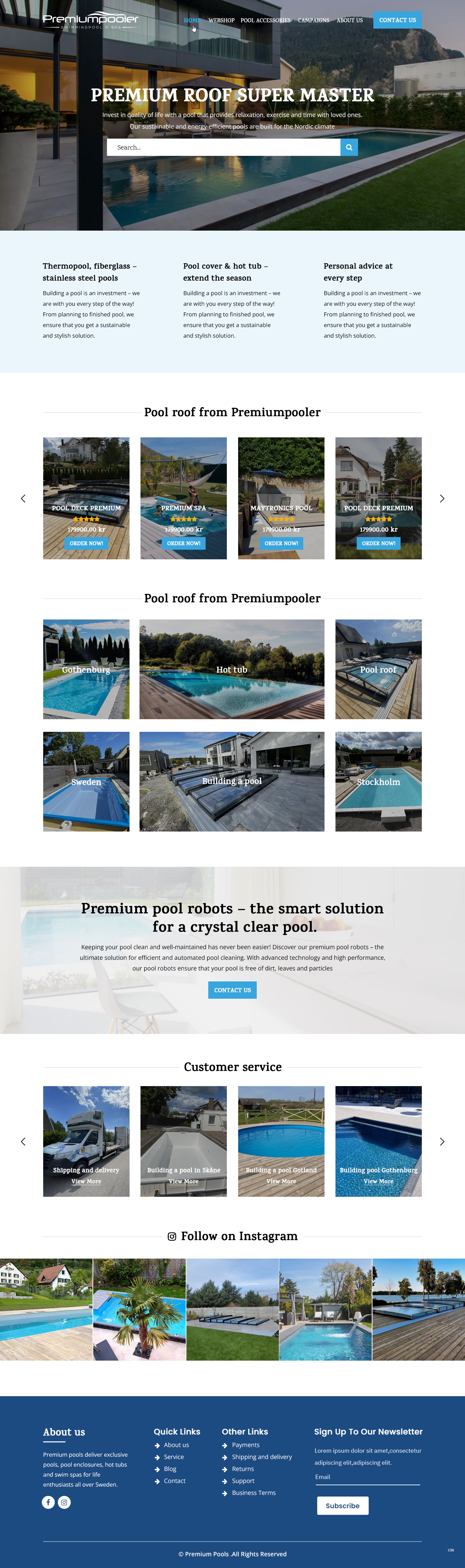 Web Design par pb pour PLATINUMPOOLS | Design #36389587