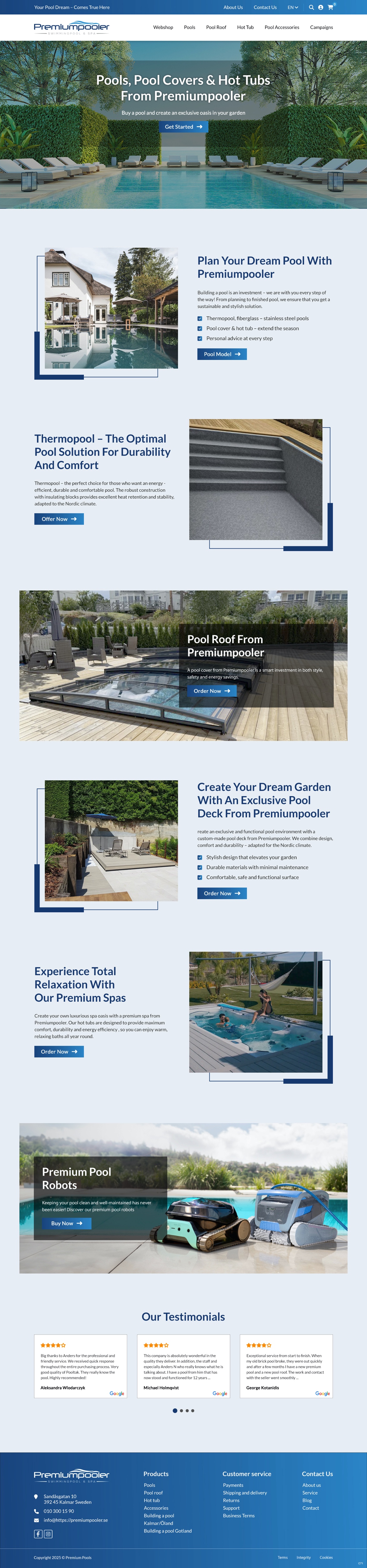 Web Design par pb pour PLATINUMPOOLS | Design #36389592