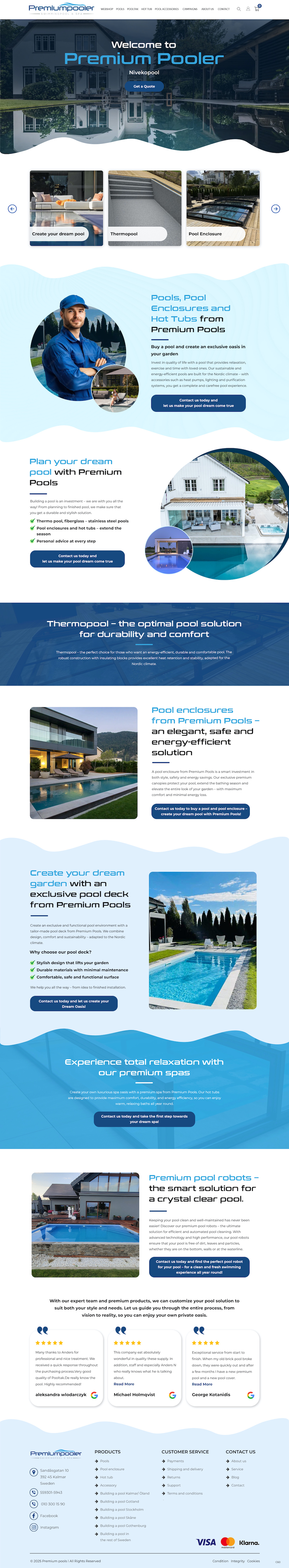 Web Design by pb for PLATINUMPOOLS | Design #36396520