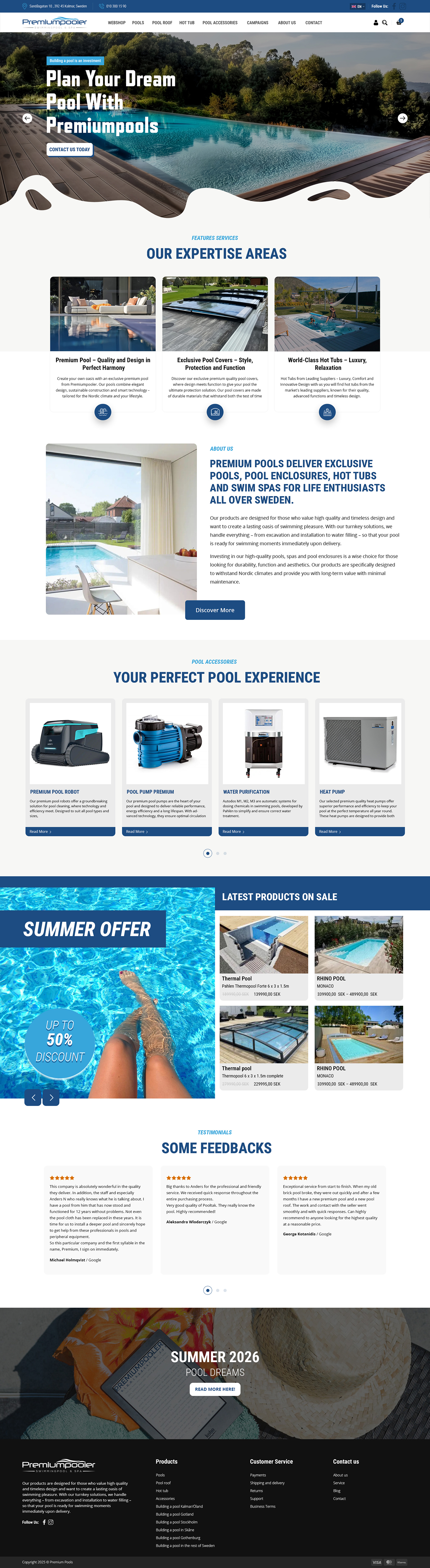 Web Design by NetSpidy for PLATINUMPOOLS | Design #36388663
