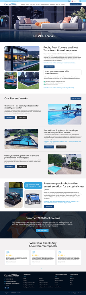 Web Design by NetSpidy for PLATINUMPOOLS | Design: #36388668