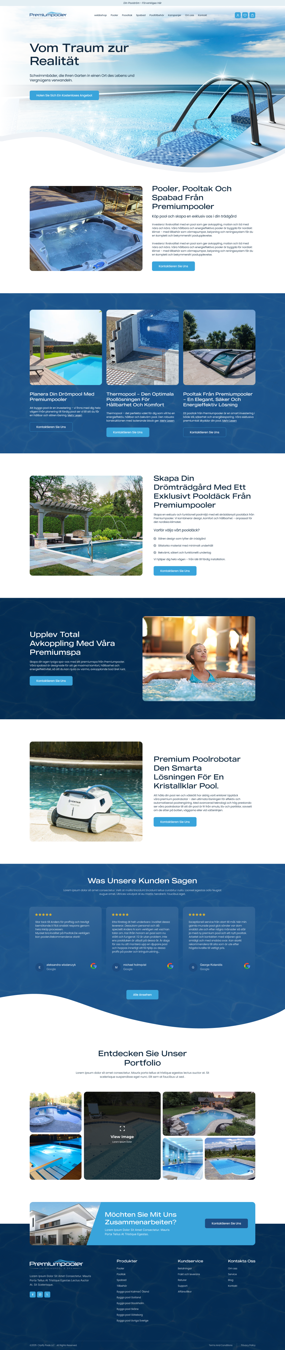 Web Design by victipedia for PLATINUMPOOLS | Design #36391723