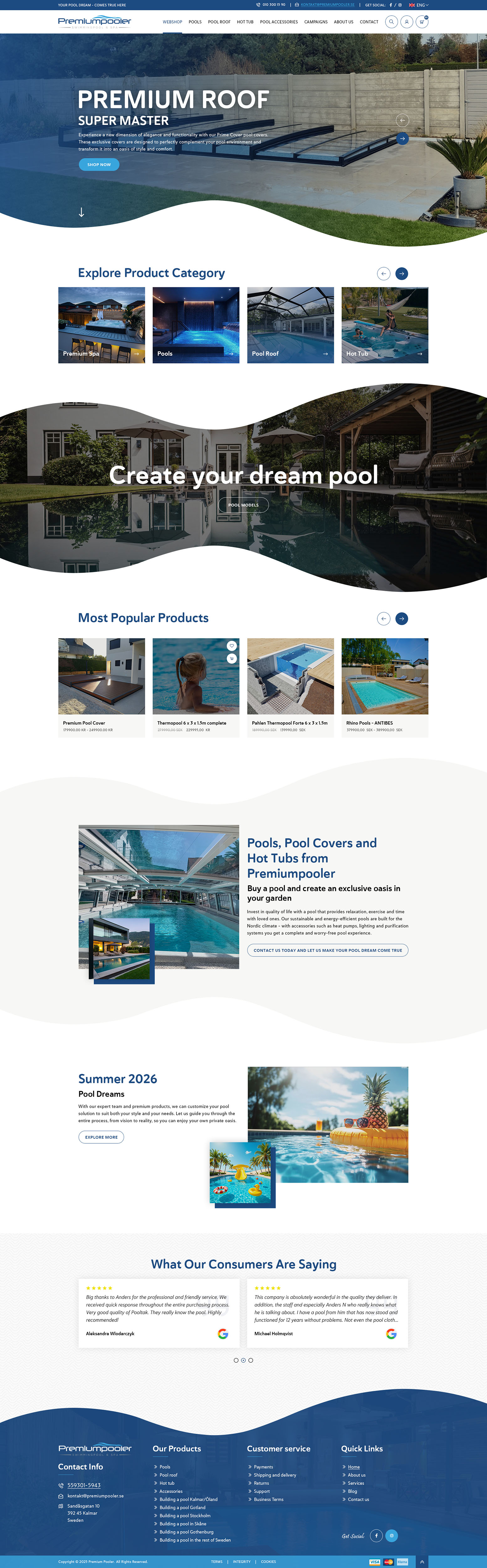 Web-Design von Ved Web Services für PLATINUMPOOLS | Design #36388397
