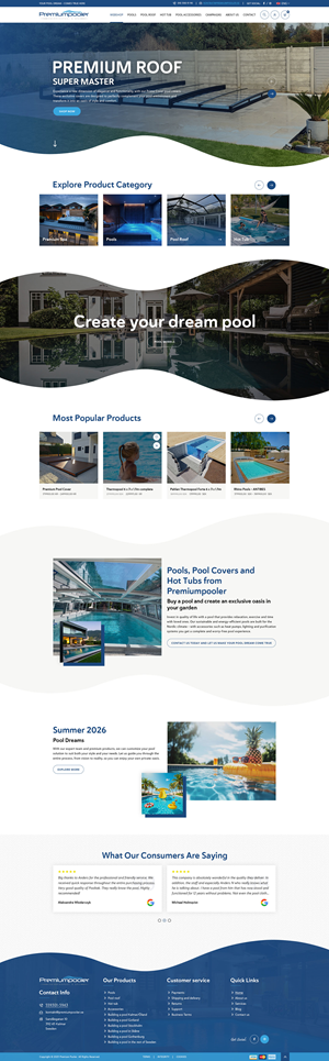 Web Design by Ved Web Services for PLATINUMPOOLS | Design #36388397