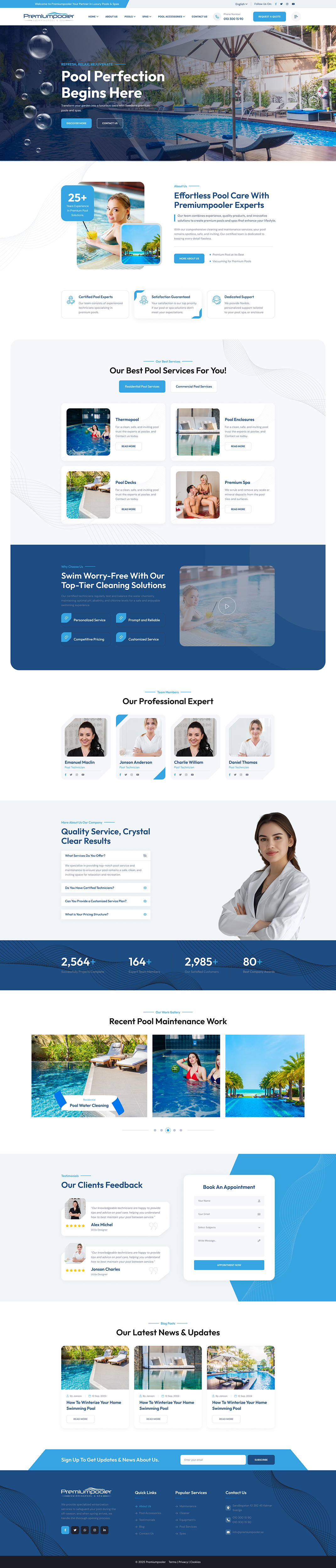 Web Design by saifahmed for PLATINUMPOOLS | Design #36396076