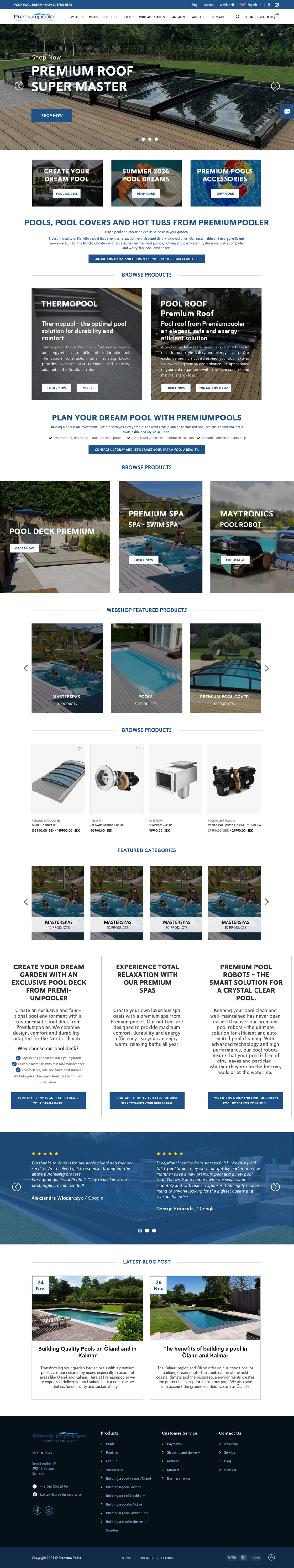 Web Design by partha 4 for PLATINUMPOOLS | Design #36392933
