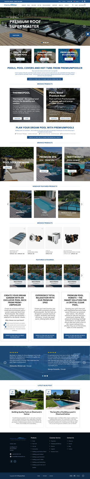Web Design by partha 4 for PLATINUMPOOLS | Design: #36392933