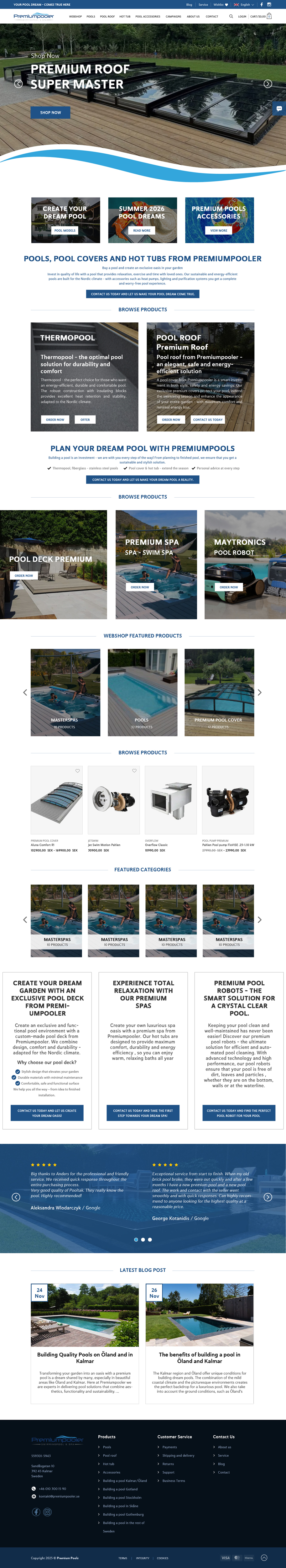 Web Design by partha 4 for PLATINUMPOOLS | Design #36392946
