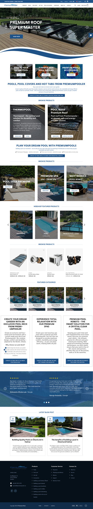 Web Design by partha 4 for PLATINUMPOOLS | Design: #36392983