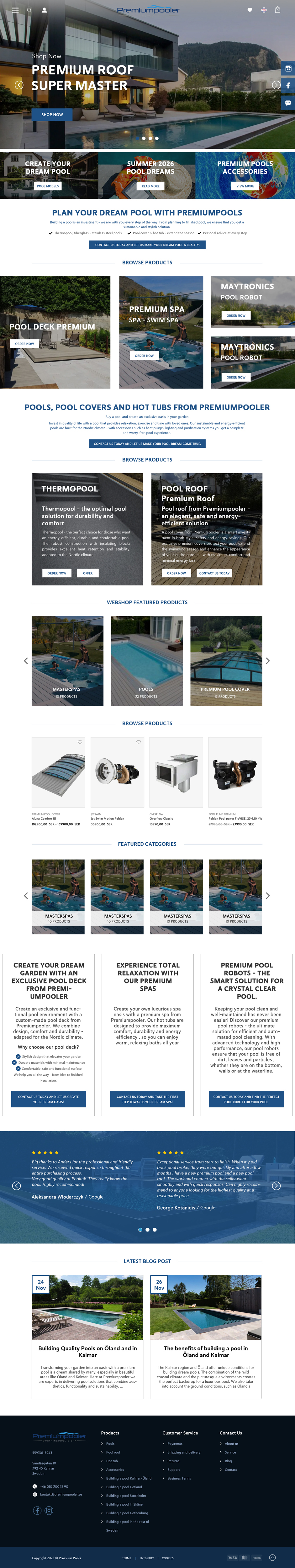 Web Design by partha 4 for PLATINUMPOOLS | Design #36397703