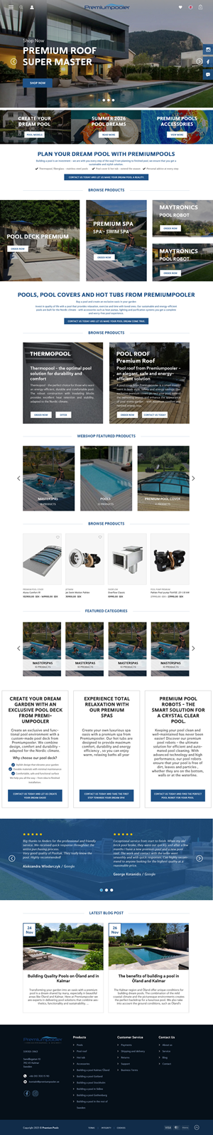 Web Design by partha 4 for PLATINUMPOOLS | Design #36397703