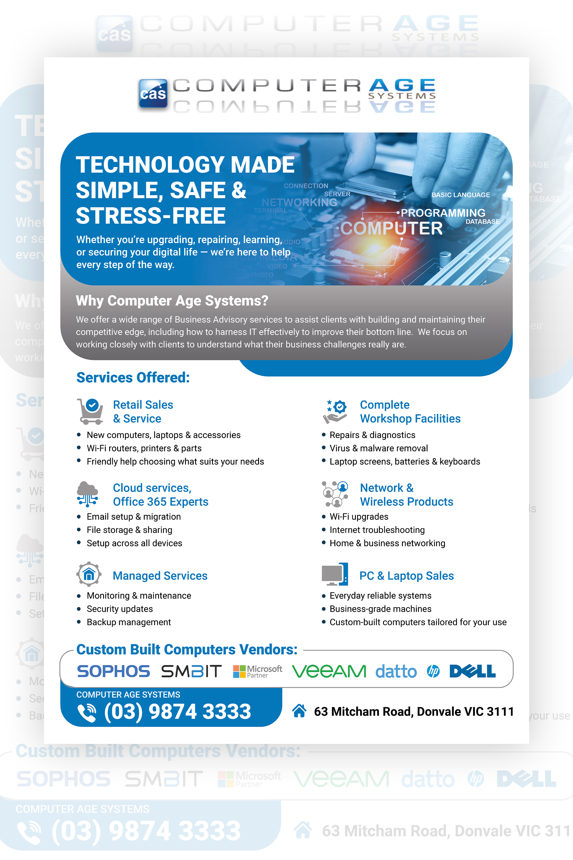 Flyer Design by TAMZ for Helpdesk Computer Systems | Design #36406765