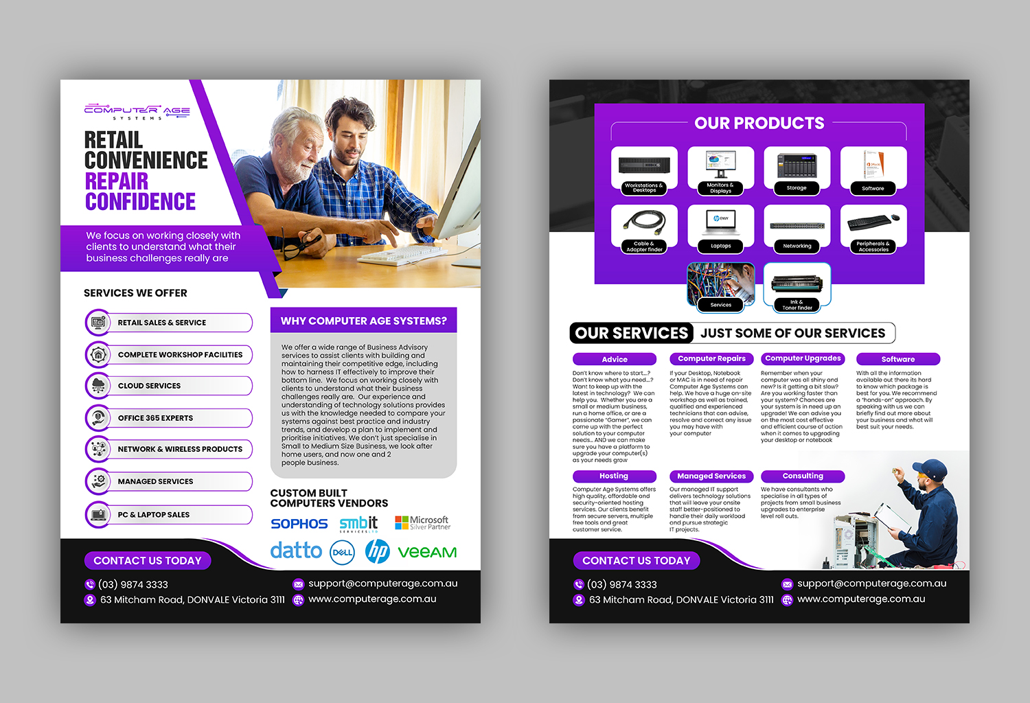 Flyer Design by debdesign for Helpdesk Computer Systems | Design #36387572