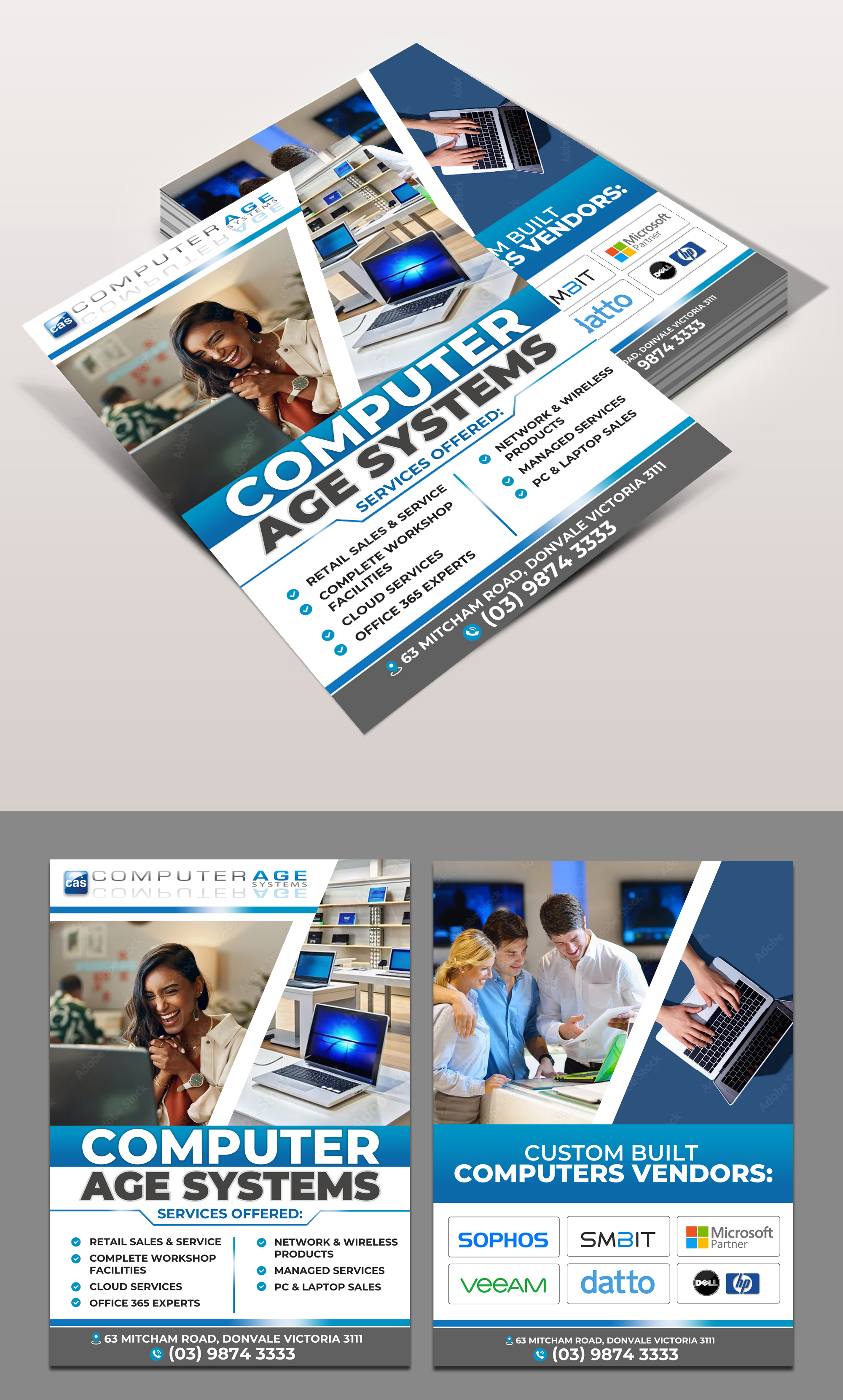 Flyer Design by websmartusa for Helpdesk Computer Systems | Design #36395761
