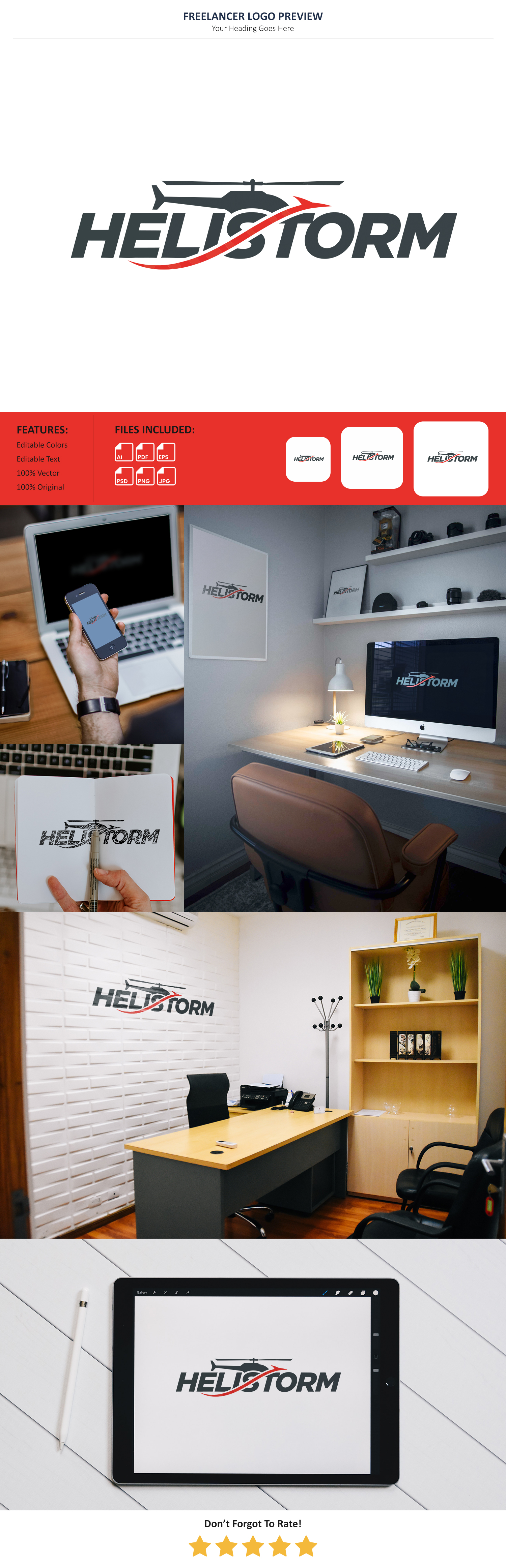 Logo Design by VectorForge for HELISTORM PTY LTD | Design #36397884