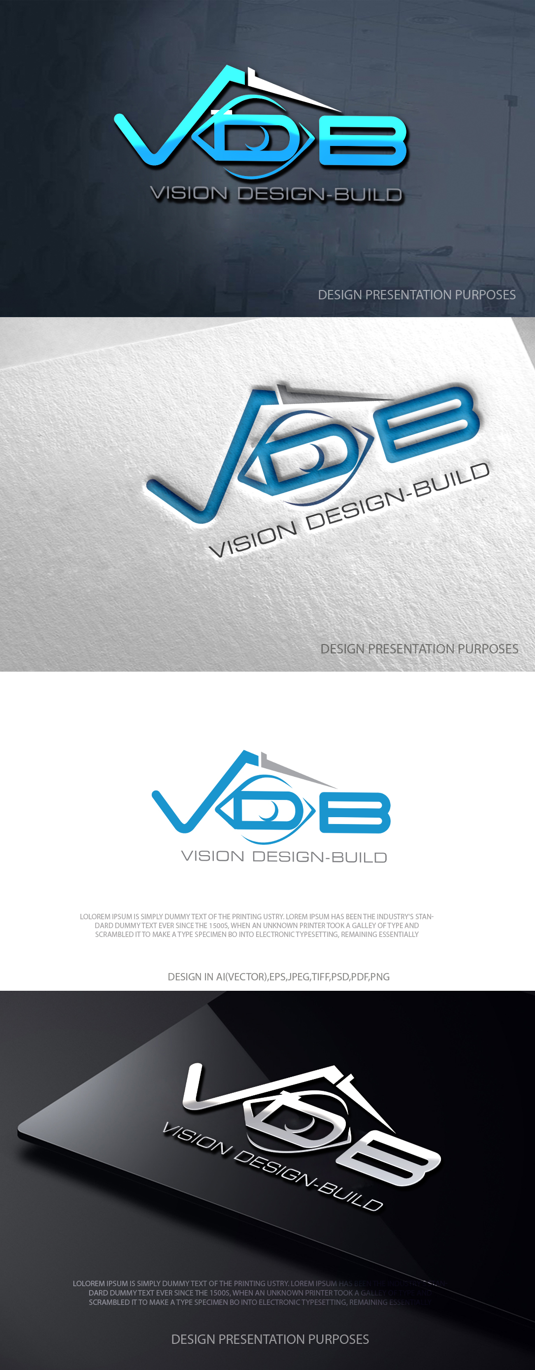 Logo Design by zebronicgraphic for Vision Design Build LLC | Design #36400848
