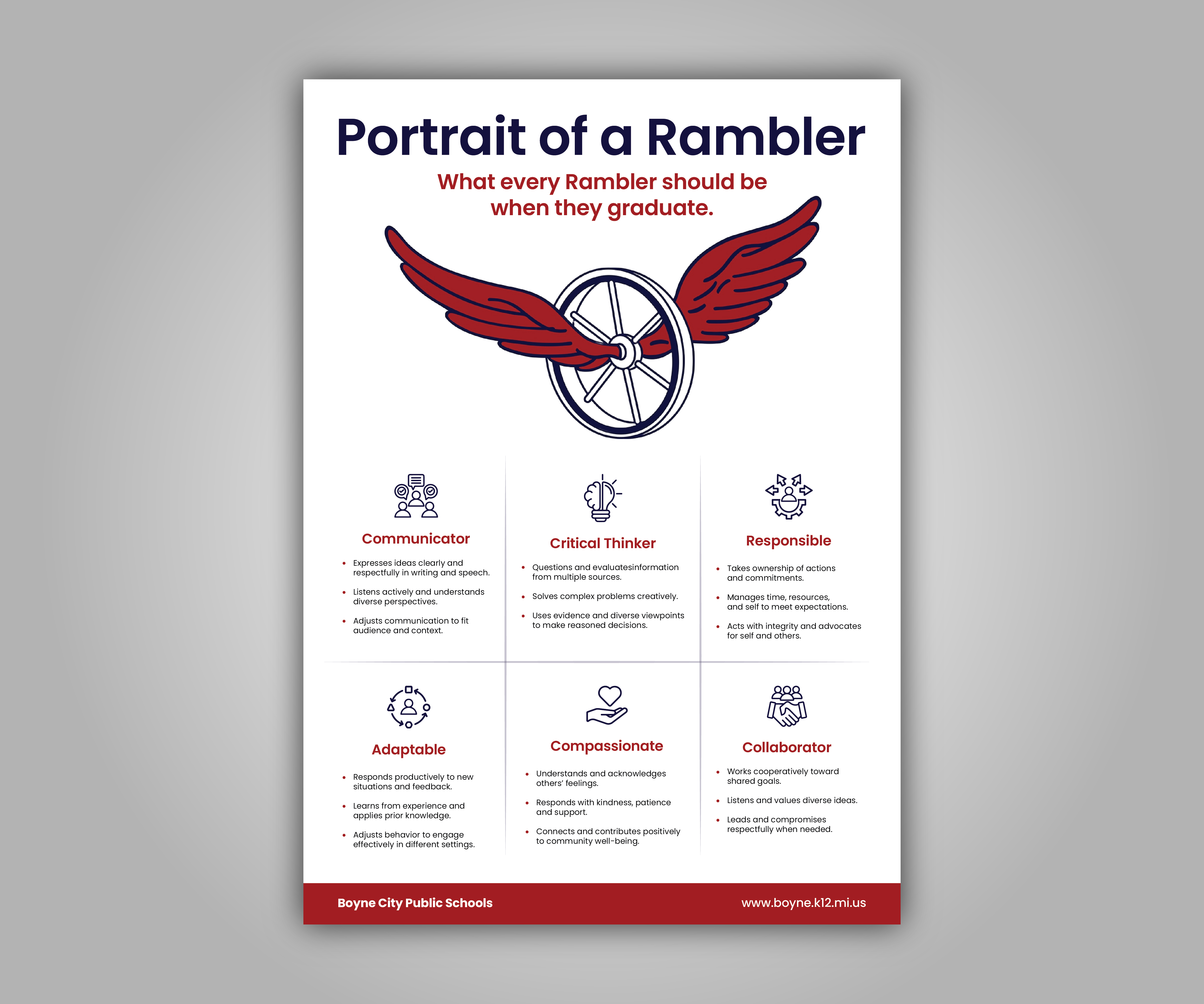 Diseño de Flyer por Designed by MS para Boyne City Public Schools | Diseño #36423928