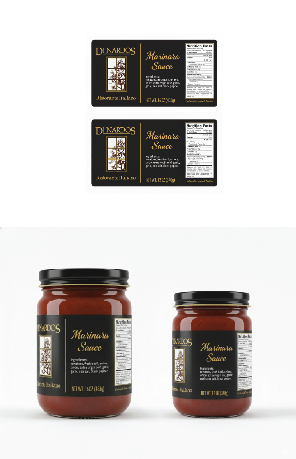 Label Design by Filo F for di nardos restaurant | Design #36431843