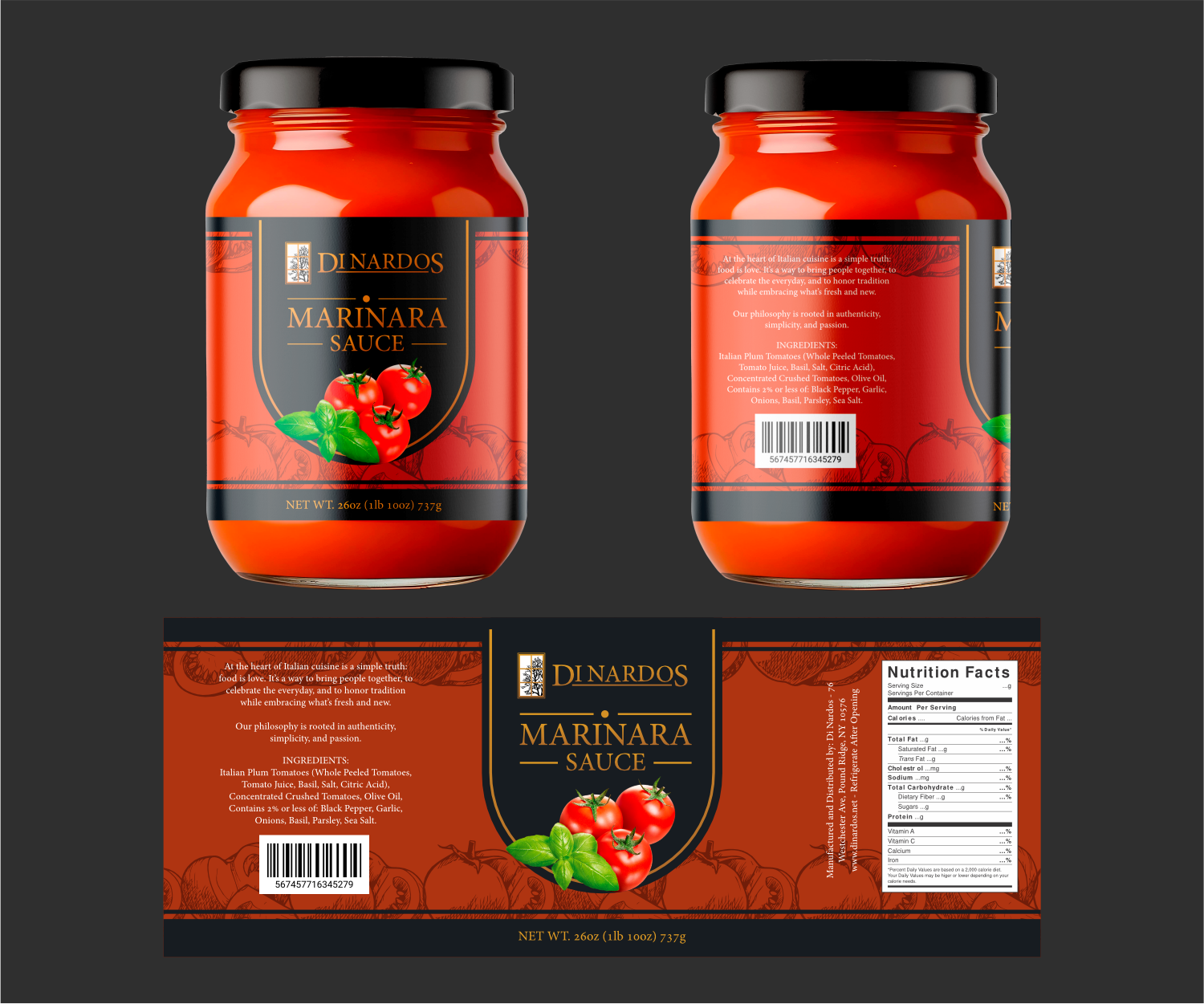 Design Étiquette par ThiagoB pour di nardos restaurant | Design #36437209