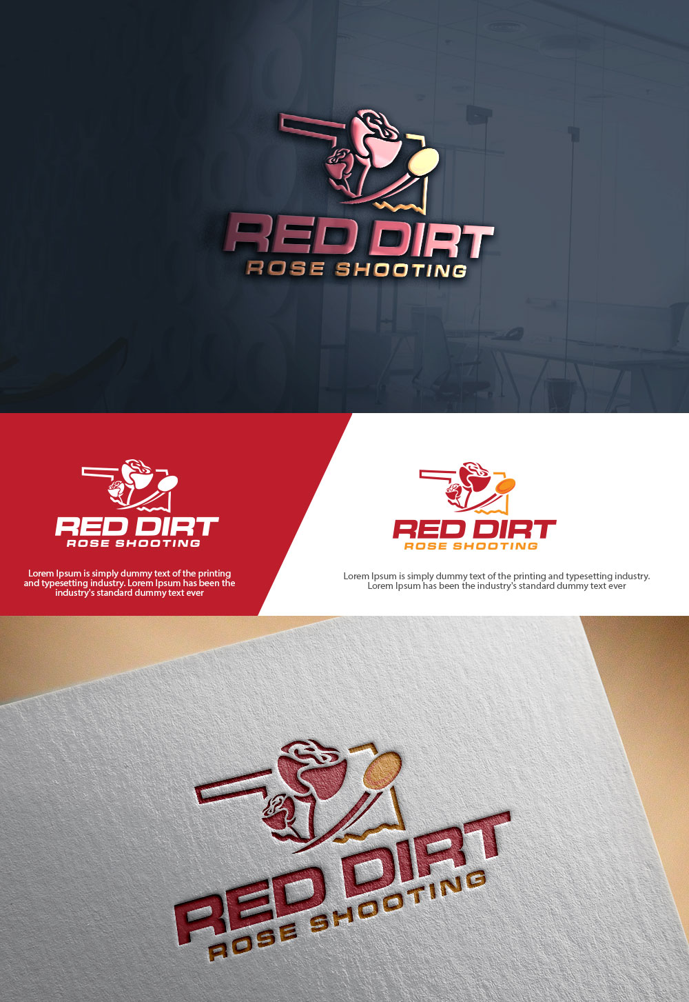 Diseño de Logo por sulemani  creation para Red Dirt Rose Shooting | Diseño #36453583