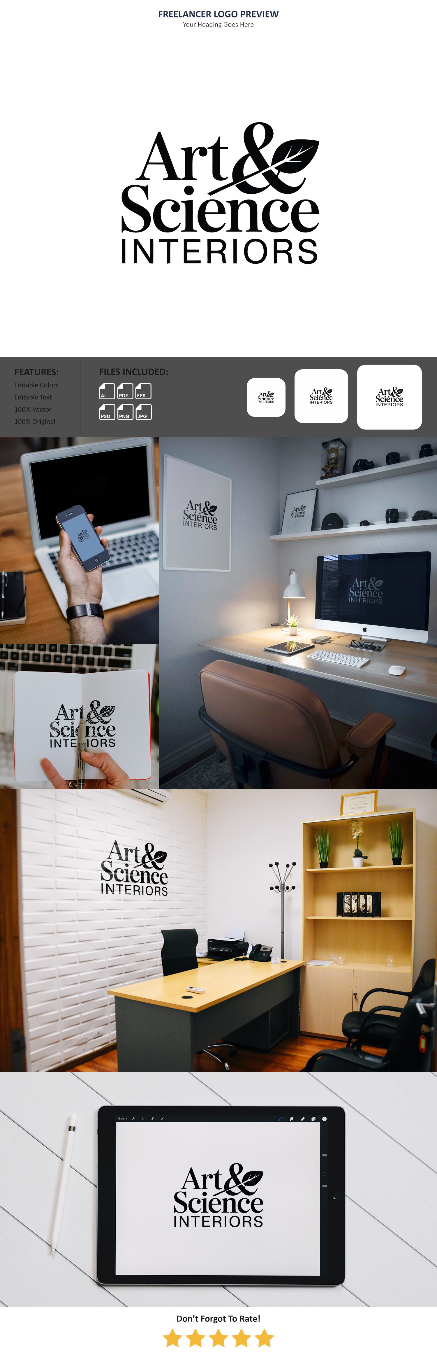 Diseño de Logo por VectorForge para Art & Science Interiors, LLC | Diseño #36458868