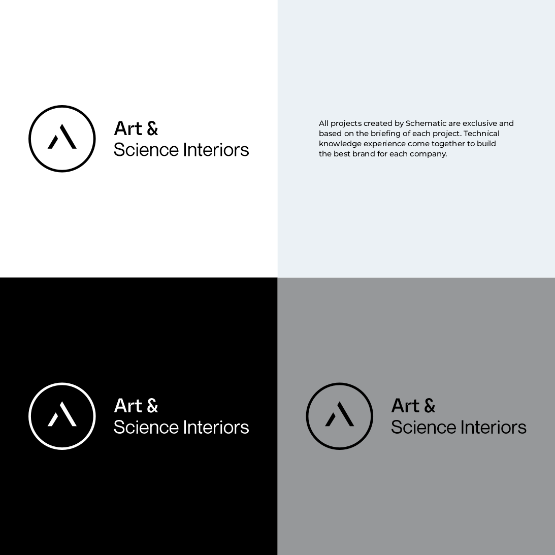 Diseño de Logo por Schematic Studio para Art & Science Interiors, LLC | Diseño #36450629