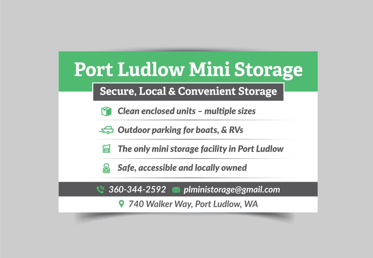 Graphic Design by StromDesignHub for Port Ludlow Mini Storage LLC | Design #36463650