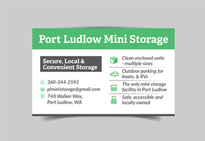 Graphic Design by StromDesignHub for Port Ludlow Mini Storage LLC | Design: #36463651