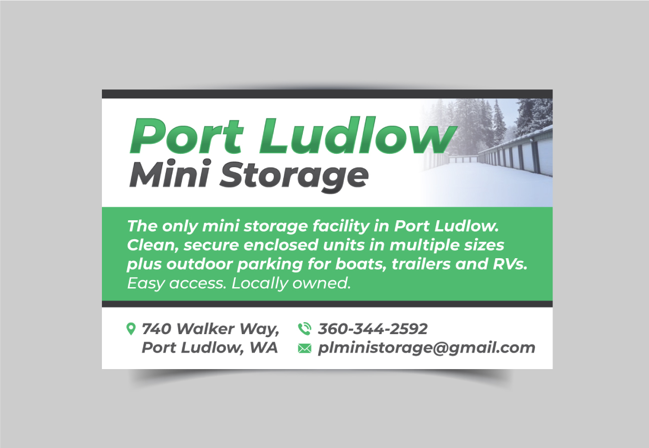 Graphic Design by StromDesignHub for Port Ludlow Mini Storage LLC | Design #36463652