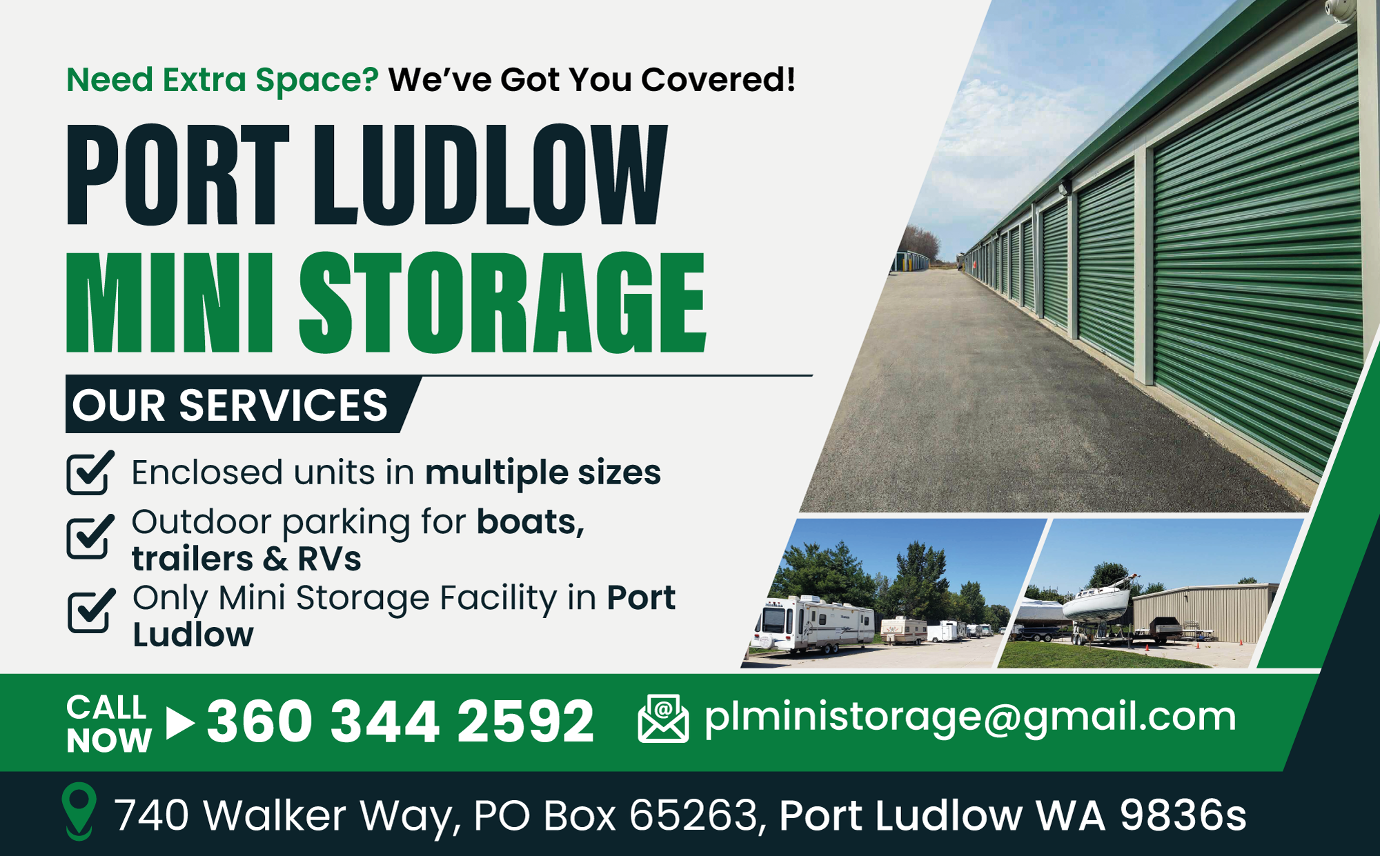 Graphic Design by Adi GFX for Port Ludlow Mini Storage LLC | Design #36463721