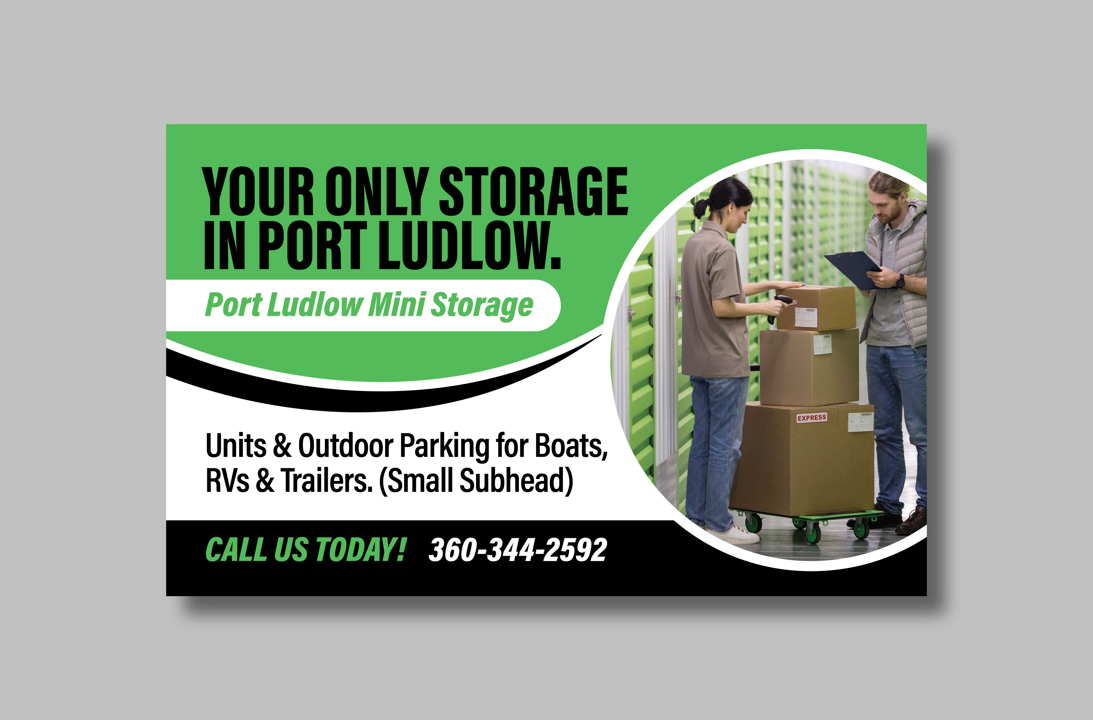 Graphic Design by Designz Zone for Port Ludlow Mini Storage LLC | Design #36463842