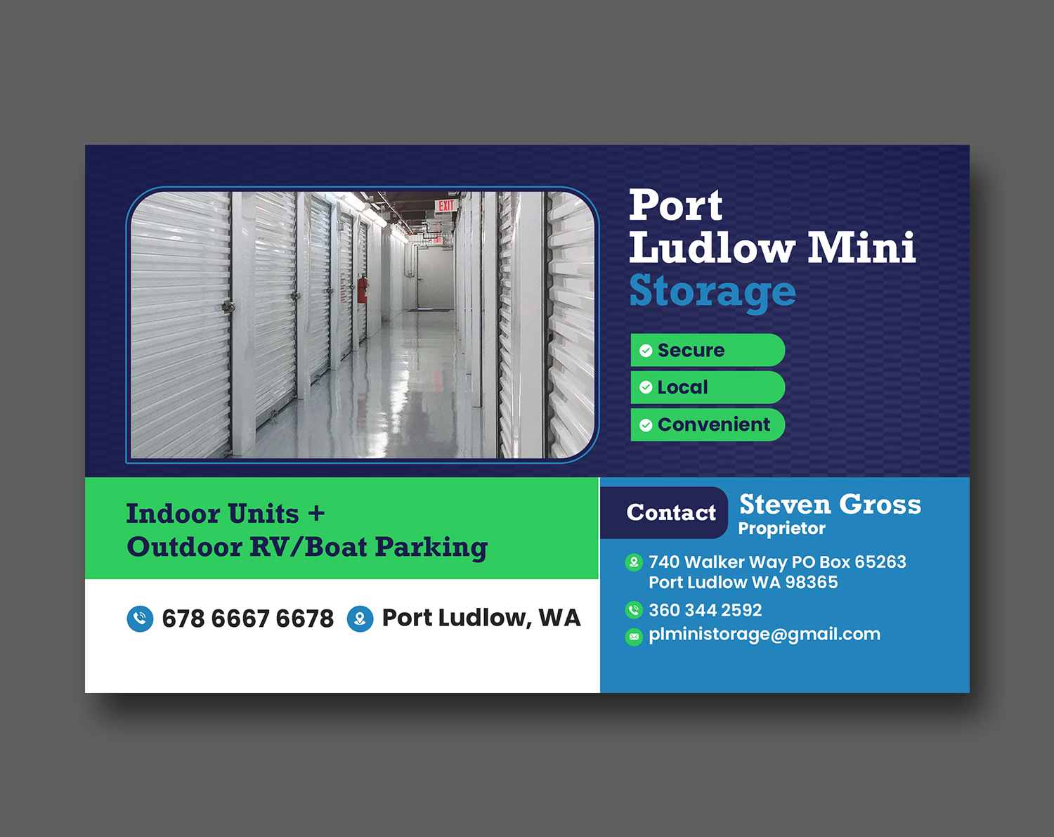 Diseño Gráfico por debdesign para Port Ludlow Mini Storage LLC | Diseño #36462182