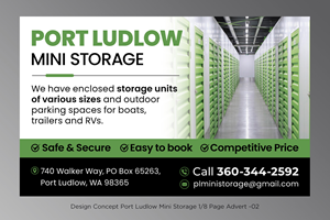 Graphic Design by D Creative for Port Ludlow Mini Storage LLC | Design: #36463358