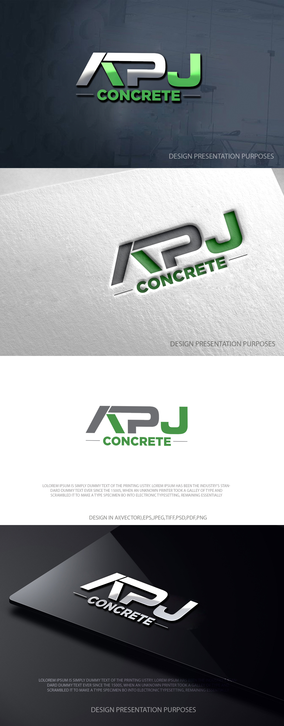 Logo-Design von zebronicgraphic für APJ Concrete | Design #36470467
