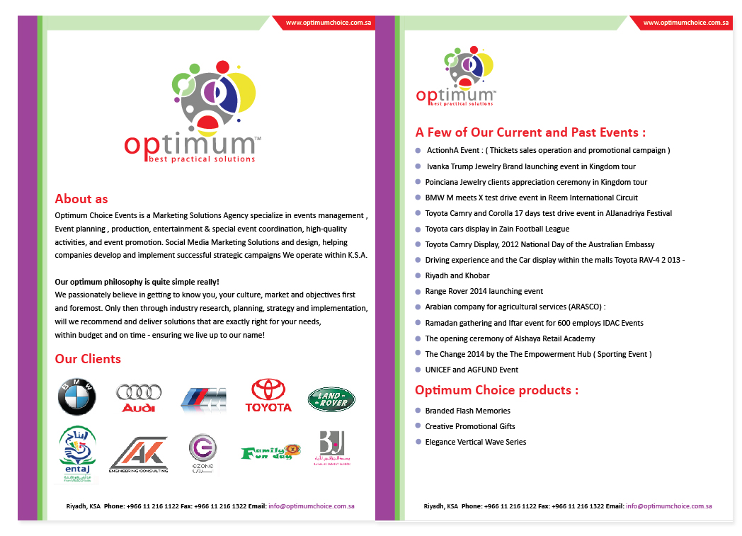 Brochure Design by Brajpal Freelance Website Designer for optimum choice  | Design #3151046
