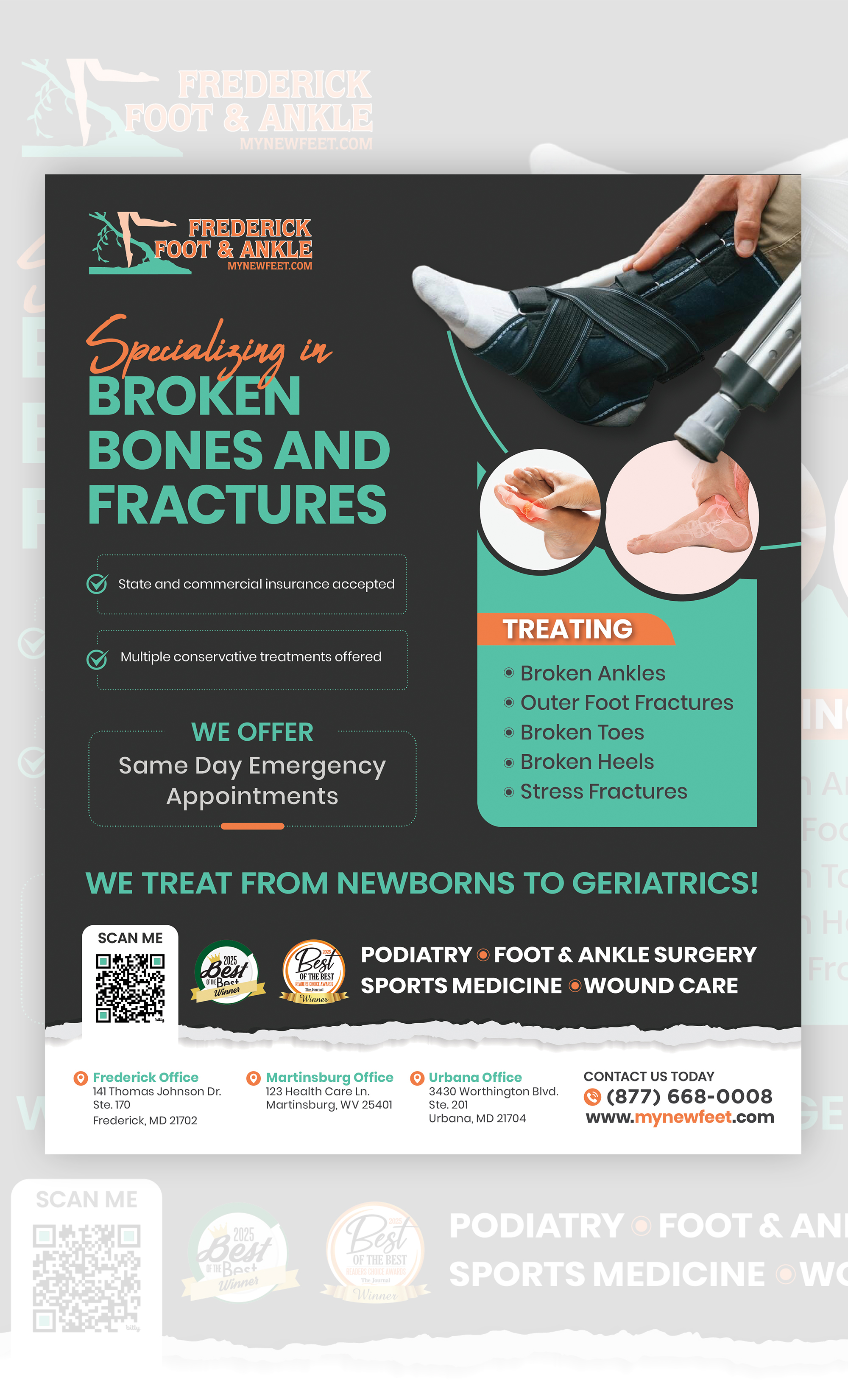 Flyer Design by TAMZ for Frederick Foot & Ankle | Design #36466286