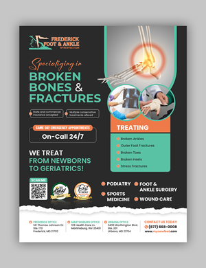 Diseño de Flyer por debdesign para Frederick Foot & Ankle | Diseño: #36466126