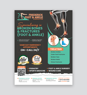 Diseño de Flyer por debdesign para Frederick Foot & Ankle | Diseño: #36466170