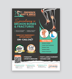 Diseño de Flyer por debdesign para Frederick Foot & Ankle | Diseño: #36466171