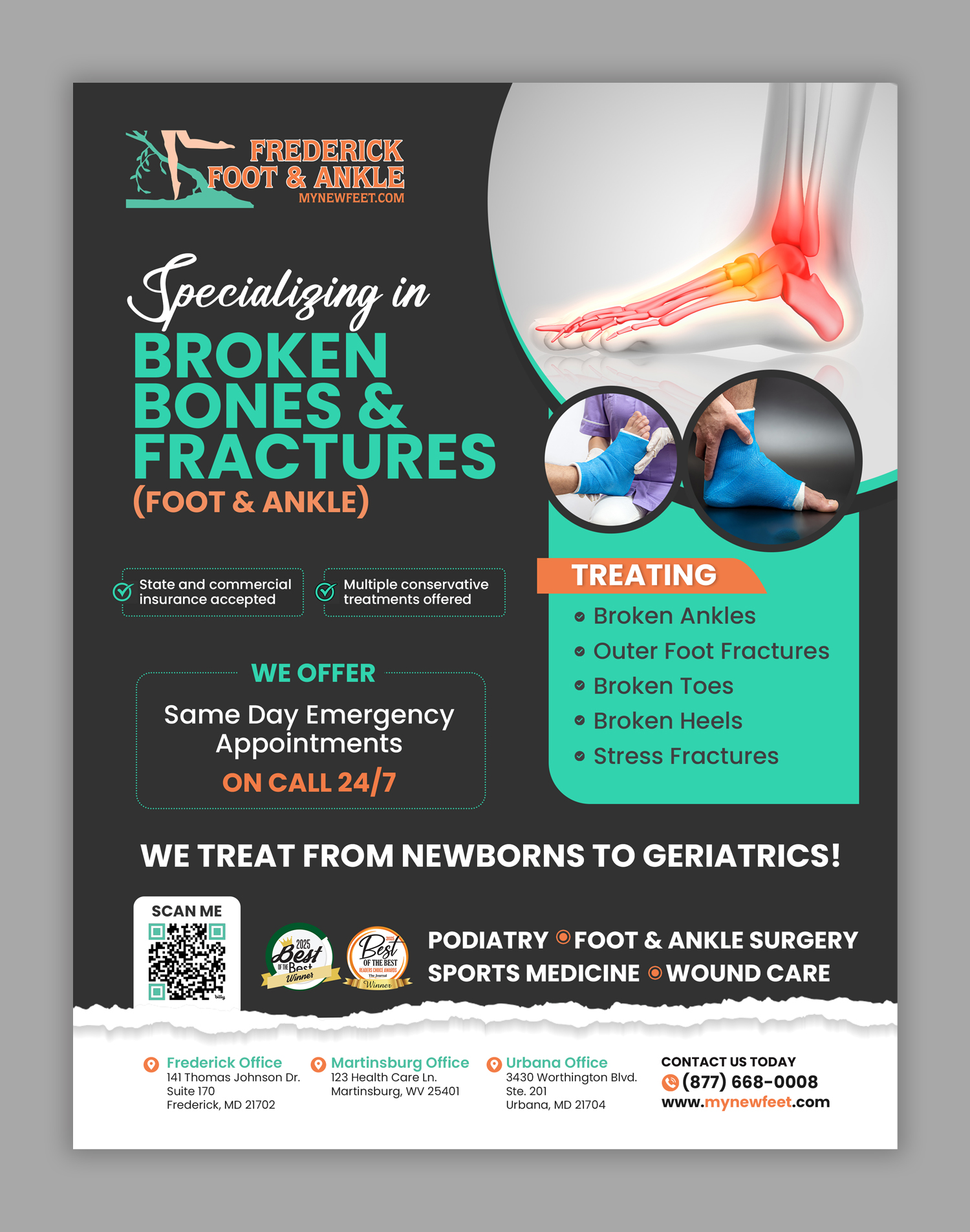 Diseño de Flyer por debdesign para Frederick Foot & Ankle | Diseño: #36472287