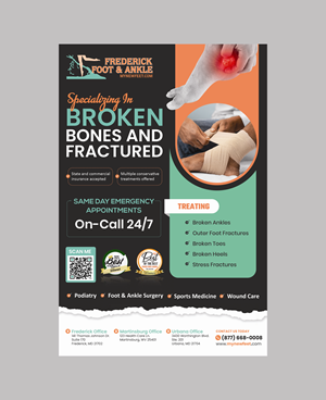 Diseño de Flyer por Creations Box 2015 para Frederick Foot & Ankle | Diseño: #36467524