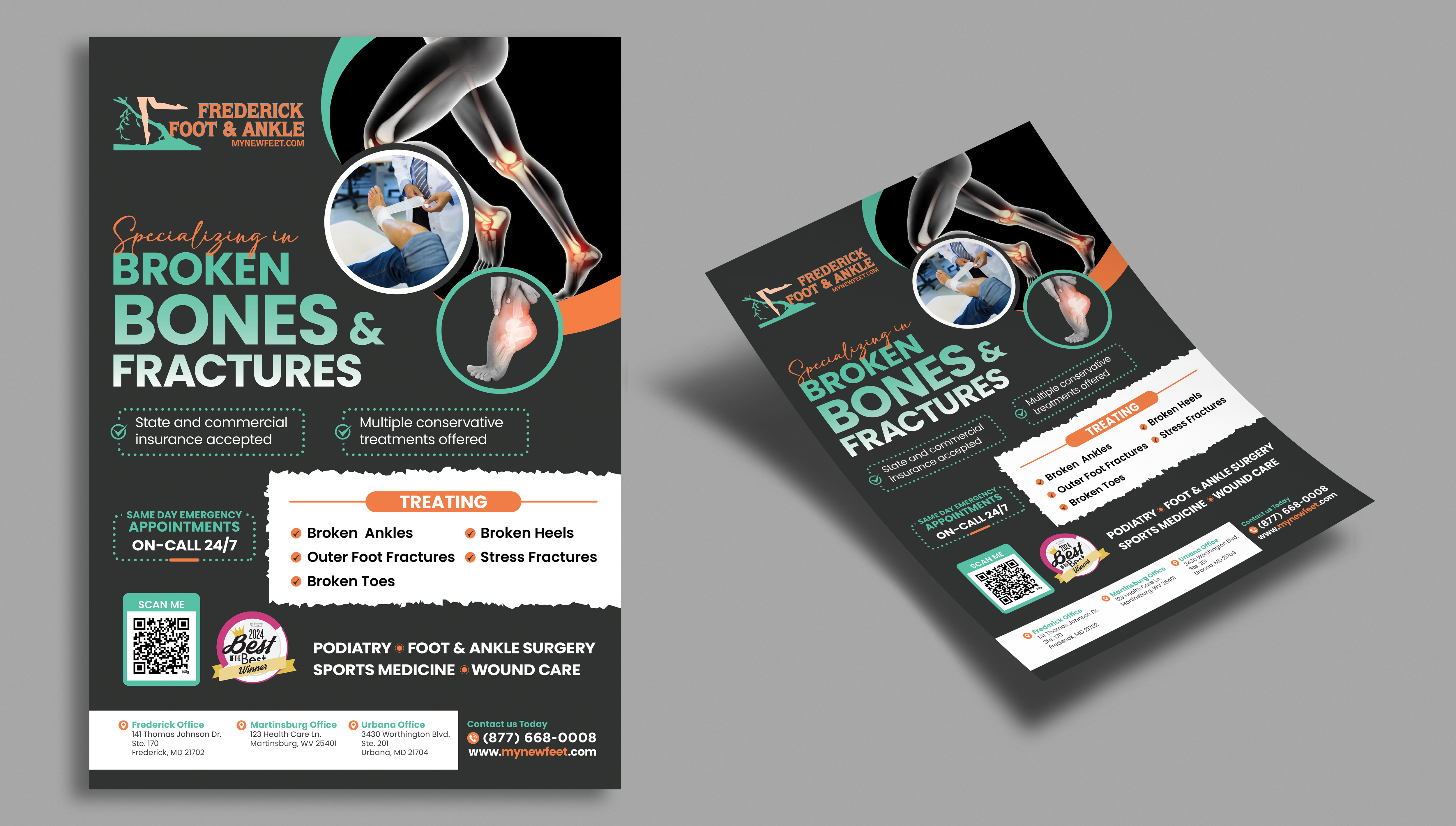 Diseño de Flyer por Impressive Designs para Frederick Foot & Ankle | Diseño #36466195