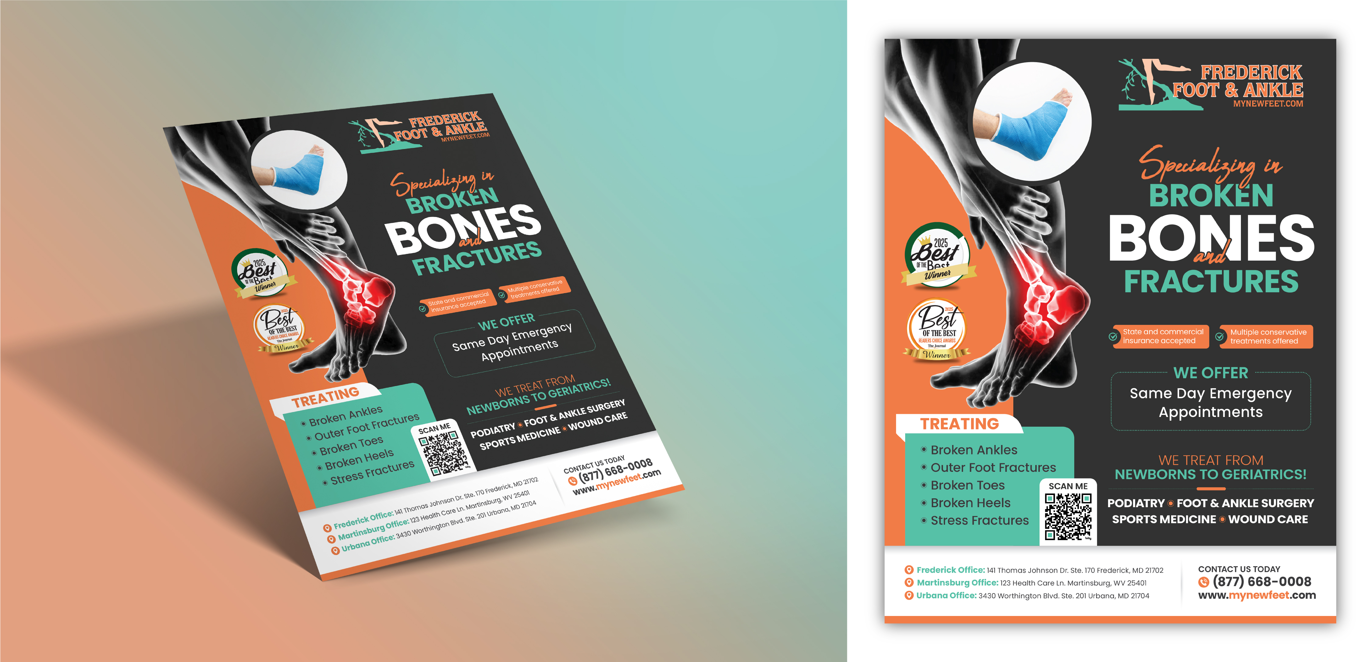 Diseño de Flyer por Impressive Designs para Frederick Foot & Ankle | Diseño #36466196