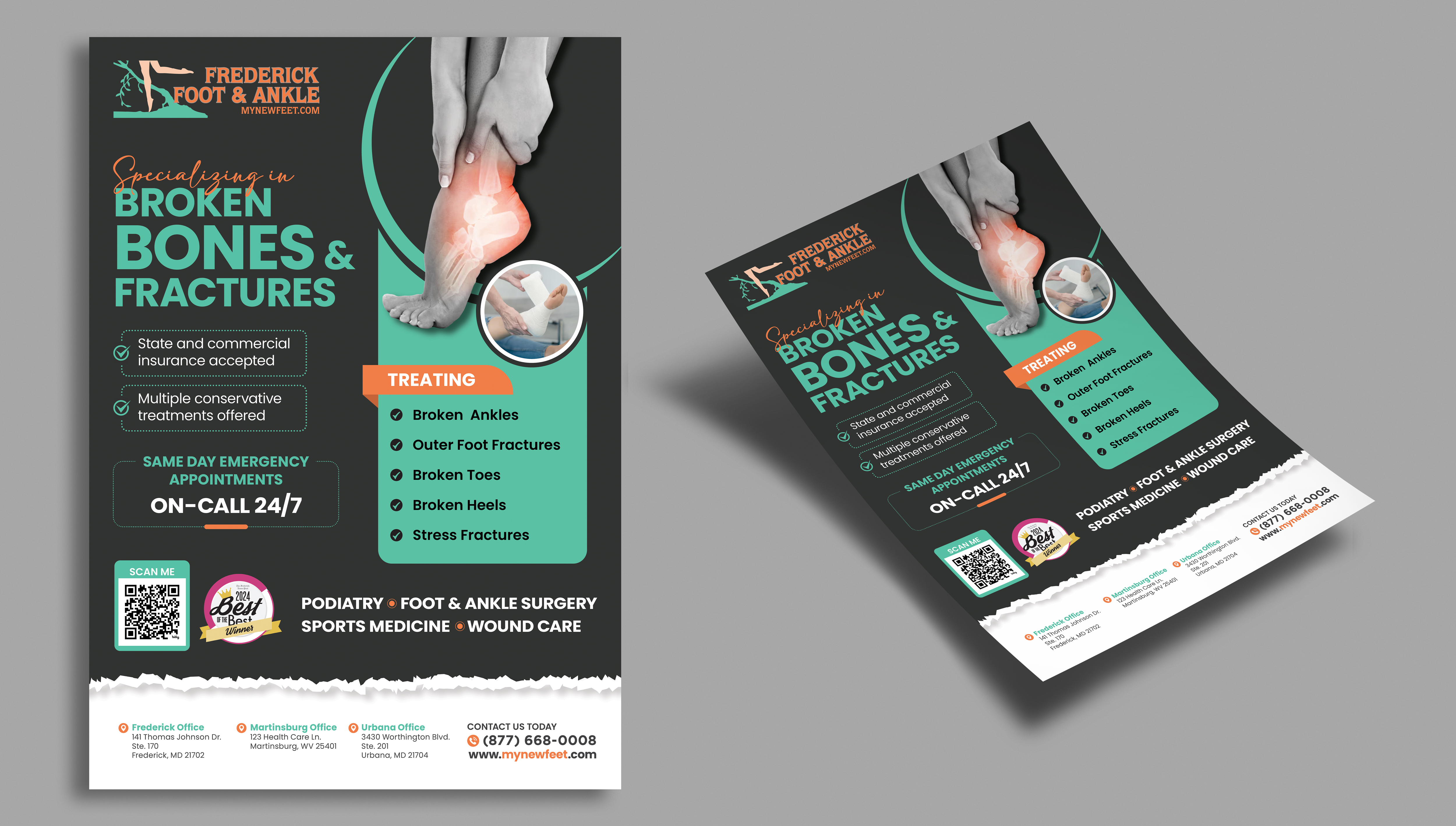 Diseño de Flyer por Impressive Designs para Frederick Foot & Ankle | Diseño #36466197