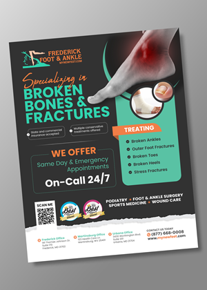 Diseño de Flyer por taufik_alrahman para Frederick Foot & Ankle | Diseño: #36465445