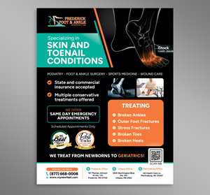 Diseño de Flyer por Dzhafir para Frederick Foot & Ankle | Diseño: #36469021